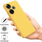 For Xiaomi Poco F6 Solid Color Liquid Silicone Dropproof Full Coverage Phone Case(Yellow) - 2