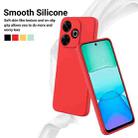 For Xiaomi Poco M6 4G Solid Color Liquid Silicone Dropproof Full Coverage Phone Case(Red) - 3