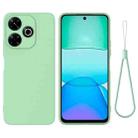 For Xiaomi Poco M6 4G Solid Color Liquid Silicone Dropproof Full Coverage Phone Case(Green) - 1