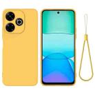 For Xiaomi Poco M6 4G Solid Color Liquid Silicone Dropproof Full Coverage Phone Case(Yellow) - 1