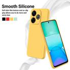 For Xiaomi Poco M6 4G Solid Color Liquid Silicone Dropproof Full Coverage Phone Case(Yellow) - 3