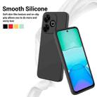 For Xiaomi Poco M6 4G Solid Color Liquid Silicone Dropproof Full Coverage Phone Case(Black) - 3