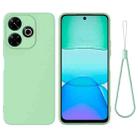 For Xiaomi Poco M6 Plus Solid Color Liquid Silicone Dropproof Full Coverage Phone Case(Green) - 1