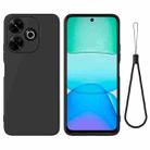 For Xiaomi Poco M6 Plus Solid Color Liquid Silicone Dropproof Full Coverage Phone Case(Black) - 1