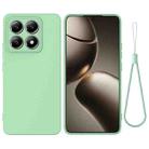 For Xiaomi 14T Pro Solid Color Liquid Silicone Dropproof Full Coverage Phone Case(Green) - 1