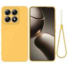 For Xiaomi 14T Pro Solid Color Liquid Silicone Dropproof Full Coverage Phone Case(Yellow) - 1