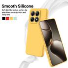 For Xiaomi 14T Pro Solid Color Liquid Silicone Dropproof Full Coverage Phone Case(Yellow) - 3