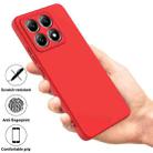 For Xiaomi 14T Solid Color Liquid Silicone Dropproof Full Coverage Phone Case(Red) - 2