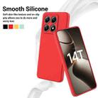 For Xiaomi 14T Solid Color Liquid Silicone Dropproof Full Coverage Phone Case(Red) - 3