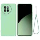 For Xiaomi 14 Civi / Civi 4 Pro Solid Color Liquid Silicone Dropproof Full Coverage Phone Case(Green) - 1