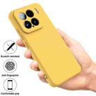 For Xiaomi 15 Solid Color Liquid Silicone Dropproof Full Coverage Phone Case(Yellow) - 2