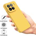 For Xiaomi 15 Pro Solid Color Liquid Silicone Dropproof Full Coverage Phone Case(Yellow) - 2