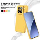 For Xiaomi 15 Pro Solid Color Liquid Silicone Dropproof Full Coverage Phone Case(Yellow) - 3