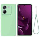 For Xiaomi Poco M7 Pro 5G Solid Color Liquid Silicone Dropproof Full Coverage Phone Case(Green) - 1