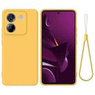 For Xiaomi Poco M7 Pro 5G Solid Color Liquid Silicone Dropproof Full Coverage Phone Case(Yellow) - 1