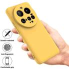 For Xiaomi 15 Ultra Solid Color Liquid Silicone Dropproof Full Coverage Phone Case(Yellow) - 2
