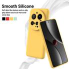 For Xiaomi 15 Ultra Solid Color Liquid Silicone Dropproof Full Coverage Phone Case(Yellow) - 3