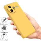 For Xiaomi Poco F7 Ultra Solid Color Liquid Silicone Dropproof Full Coverage Phone Case(Yellow) - 2