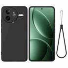 For Xiaomi Poco F7 Ultra Solid Color Liquid Silicone Dropproof Full Coverage Phone Case(Black) - 1
