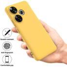 For Redmi Turbo 3 Solid Color Liquid Silicone Dropproof Full Coverage Phone Case(Yellow) - 2
