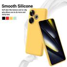 For Redmi Turbo 3 Solid Color Liquid Silicone Dropproof Full Coverage Phone Case(Yellow) - 3