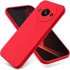 For Redmi A3x Solid Color Liquid Silicone Dropproof Full Coverage Phone Case(Red) - 1
