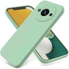 For Redmi A3x Solid Color Liquid Silicone Dropproof Full Coverage Phone Case(Green) - 1