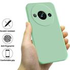 For Redmi A3x Solid Color Liquid Silicone Dropproof Full Coverage Phone Case(Green) - 2