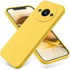For Redmi A3x Solid Color Liquid Silicone Dropproof Full Coverage Phone Case(Yellow) - 1