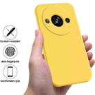 For Redmi A3x Solid Color Liquid Silicone Dropproof Full Coverage Phone Case(Yellow) - 2