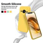 For Redmi A3x Solid Color Liquid Silicone Dropproof Full Coverage Phone Case(Yellow) - 3