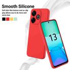 For Redmi 13 4G / 5G / Note 13R 5G Solid Color Liquid Silicone Dropproof Full Coverage Phone Case(Red) - 3