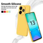 For Redmi 13 4G / 5G / Note 13R 5G Solid Color Liquid Silicone Dropproof Full Coverage Phone Case(Yellow) - 3