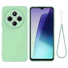 For Redmi 14R / Xiaomi Poco C75 Solid Color Liquid Silicone Dropproof Full Coverage Phone Case(Green) - 1