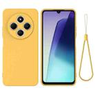 For Redmi 14R / Xiaomi Poco C75 Solid Color Liquid Silicone Dropproof Full Coverage Phone Case(Yellow) - 1
