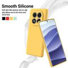 For Redmi Note 14 Pro+ 5G Solid Color Liquid Silicone Dropproof Full Coverage Phone Case(Yellow) - 3