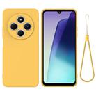 For Redmi A3 Pro Solid Color Liquid Silicone Dropproof Full Coverage Phone Case(Yellow) - 1