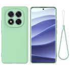 For Redmi Note 14 Pro 4G Solid Color Liquid Silicone Dropproof Full Coverage Phone Case(Green) - 1