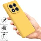 For Redmi Note 14 Pro 4G Solid Color Liquid Silicone Dropproof Full Coverage Phone Case(Yellow) - 2