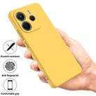 For Redmi Note 14 4G 164.84mm Solid Color Liquid Silicone Dropproof Full Coverage Phone Case(Yellow) - 2