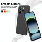 For Redmi Note 14 4G 164.84mm Solid Color Liquid Silicone Dropproof Full Coverage Phone Case(Black) - 3