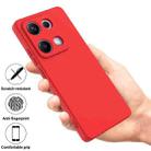 For Redmi Note 14S 4G Solid Color Liquid Silicone Dropproof Full Coverage Phone Case(Red) - 2