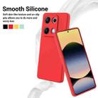 For Redmi Note 14S 4G Solid Color Liquid Silicone Dropproof Full Coverage Phone Case(Red) - 3