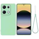 For Redmi Note 14S 4G Solid Color Liquid Silicone Dropproof Full Coverage Phone Case(Green) - 1
