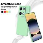 For Redmi Note 14S 4G Solid Color Liquid Silicone Dropproof Full Coverage Phone Case(Green) - 3