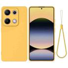 For Redmi Note 14S 4G Solid Color Liquid Silicone Dropproof Full Coverage Phone Case(Yellow) - 1