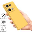 For Redmi Note 14S 4G Solid Color Liquid Silicone Dropproof Full Coverage Phone Case(Yellow) - 2