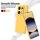 For Redmi Note 14S 4G Solid Color Liquid Silicone Dropproof Full Coverage Phone Case(Yellow) - 3