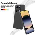 For Redmi Note 14S 4G Solid Color Liquid Silicone Dropproof Full Coverage Phone Case(Black) - 3