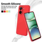 For Redmi A5 4G 171.7mm / Poco C71 Solid Color Liquid Silicone Dropproof Full Coverage Phone Case(Red) - 3